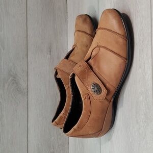 Aetrex Womens Corinne monk strap Leather Mary Jane Ankle Leather shoes sz 11